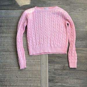 Lilly pulitzer pink cable knit sweater